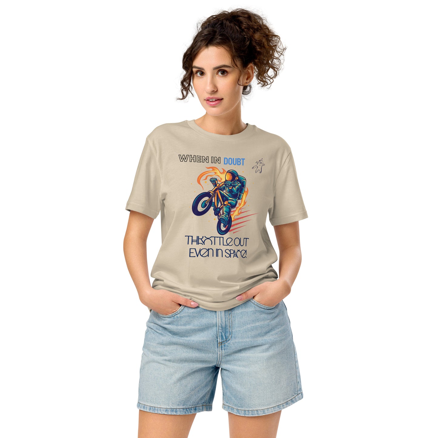 Throttle Into the Cosmos | Unisex organic Short Sleeve Graphic Tees
