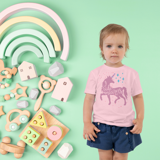 Riding Dreams & Unicorns - Toddler Short Sleeve Tee