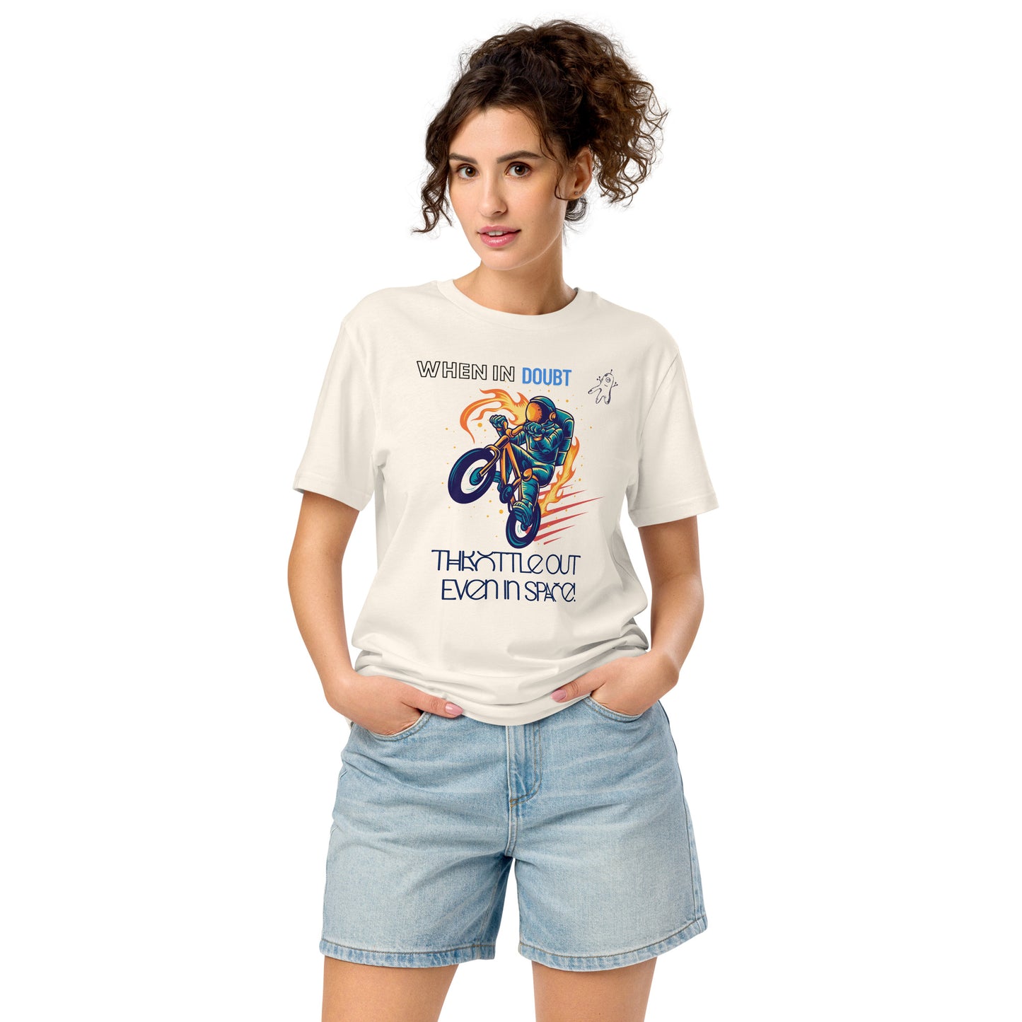 Throttle Into the Cosmos | Unisex organic Short Sleeve Graphic Tees